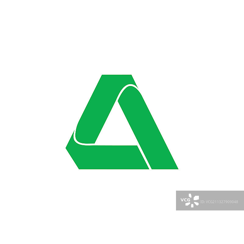 字母A简约三角形箭头3D扁平标志图片素材