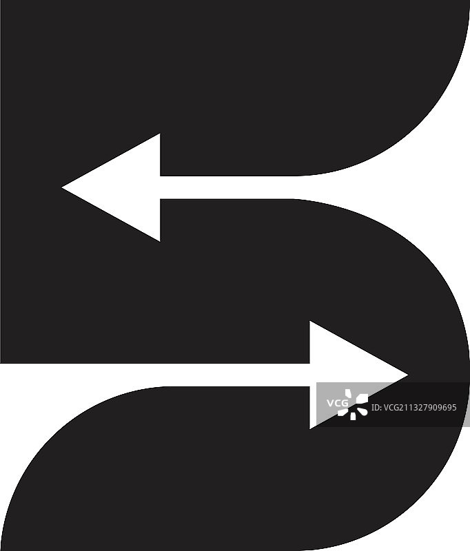 数字5几何箭头标志图片素材