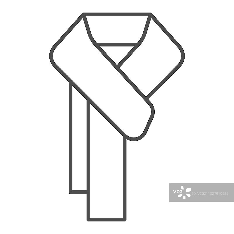 针织围巾细线冬季服装图标图片素材