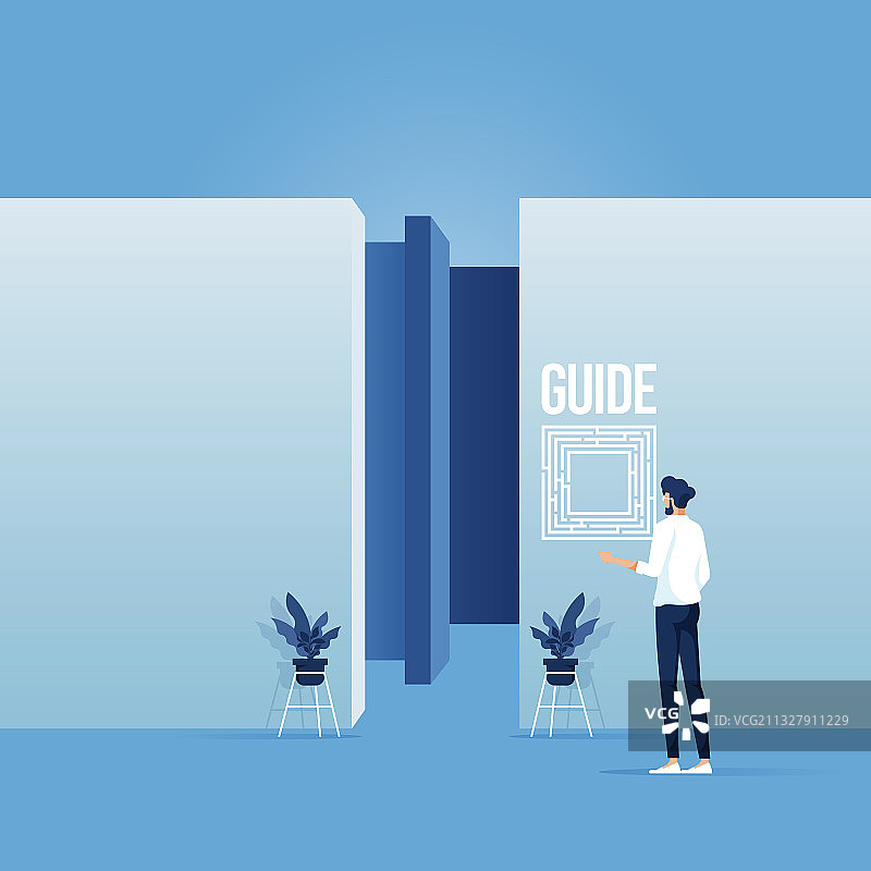 迷失在复杂的迷宫中-概念问题解决图片素材