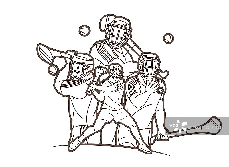 曲棍球运动球员活动图片素材