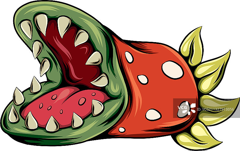 张着大嘴的恐怖怪兽植物图片素材