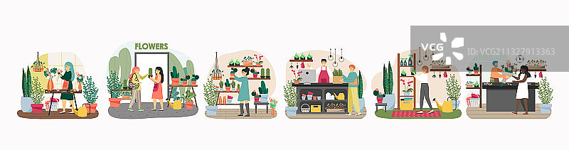 花店概念女性图片素材