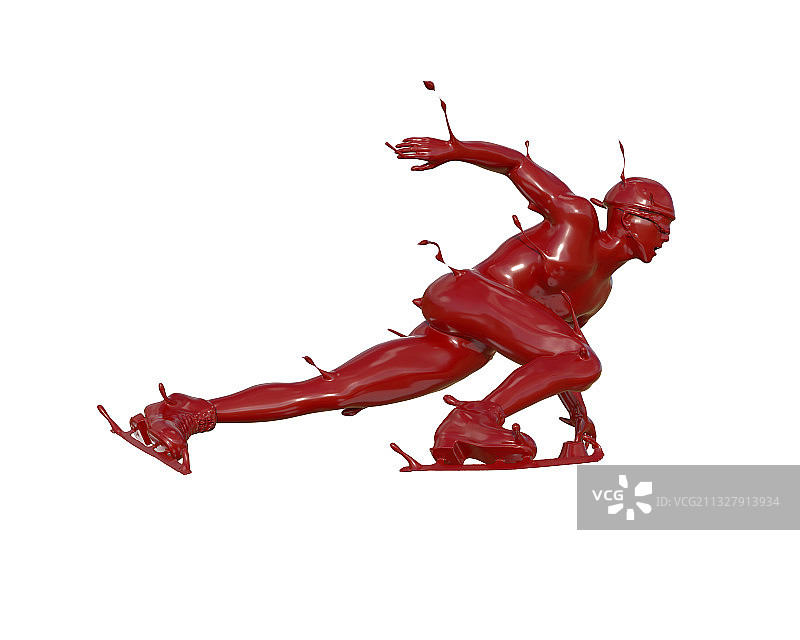 油漆材质短道速滑图片素材