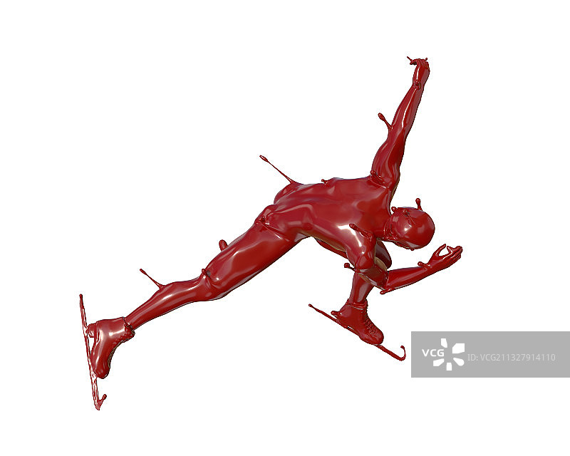 油漆材质长道速滑图片素材