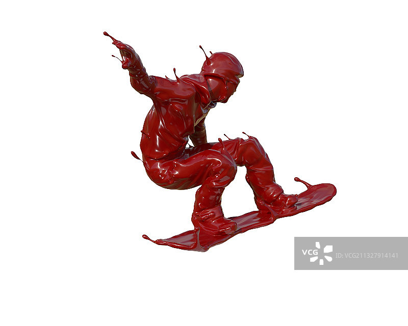 油漆材质单板滑雪图片素材