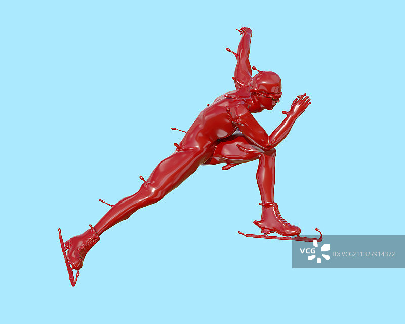 油漆材质长道速滑图片素材