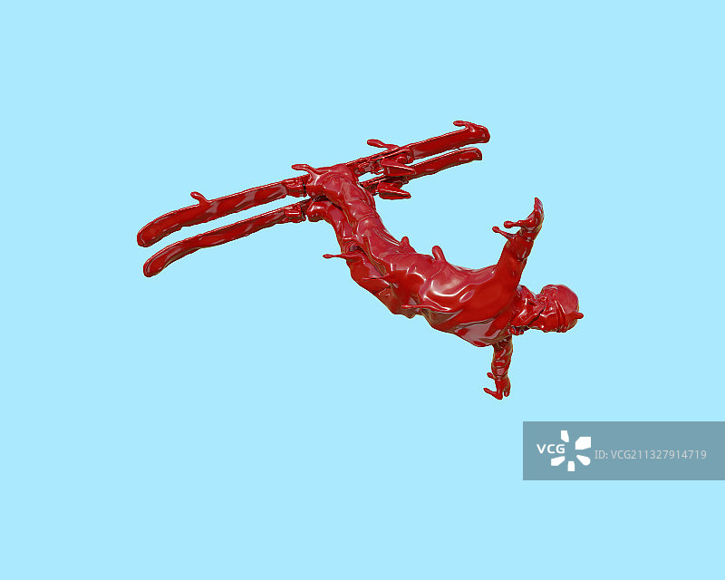 油漆材质自由式滑雪图片素材