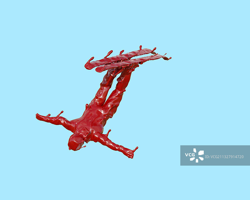 油漆材质自由式滑雪图片素材