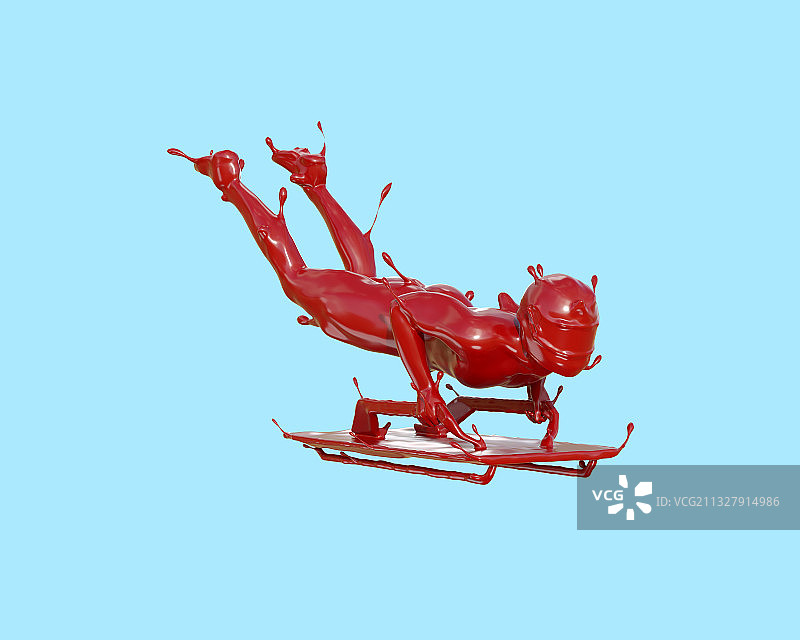 油漆材质无舵雪车图片素材