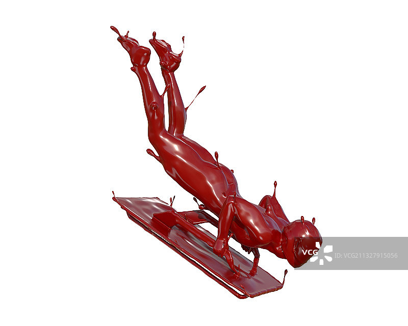 油漆材质无舵雪车图片素材