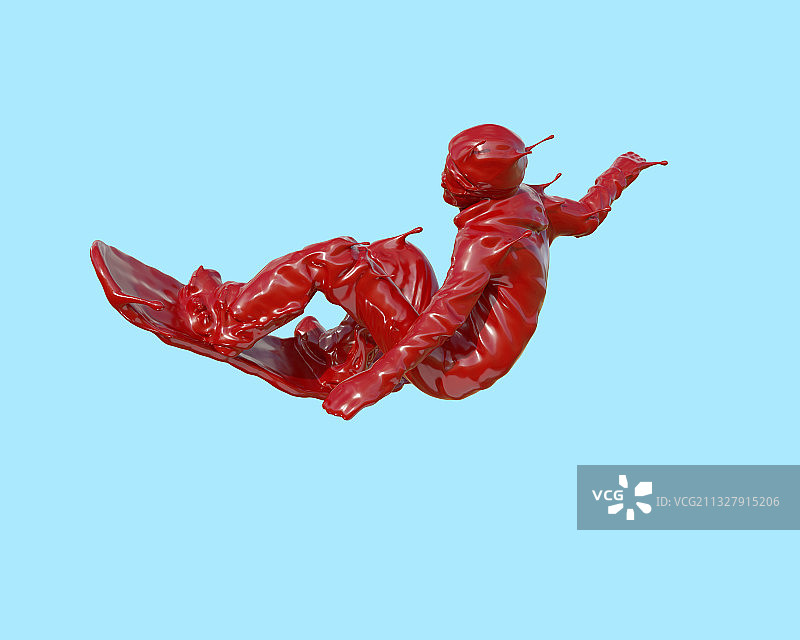 油漆材质单板滑雪图片素材