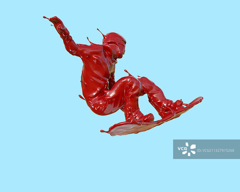 油漆材质单板滑雪图片素材
