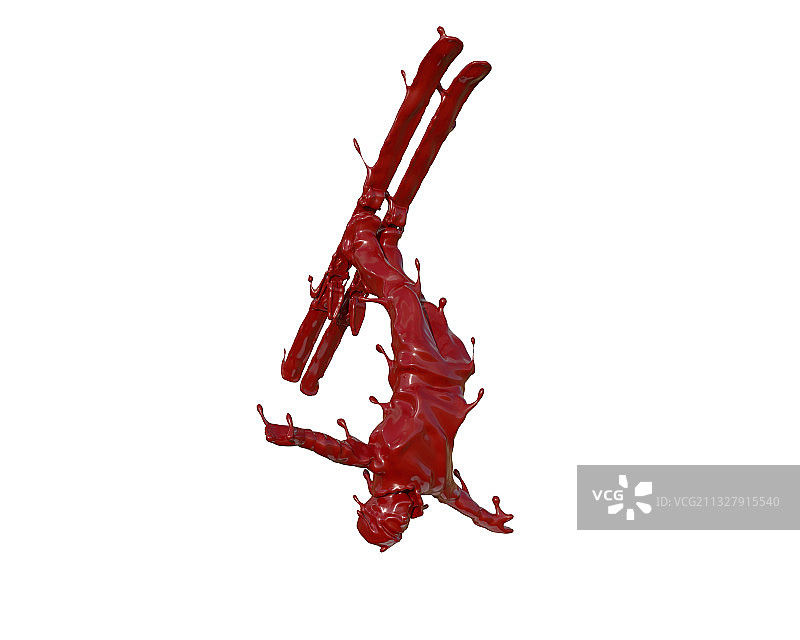 油漆材质自由式滑雪图片素材