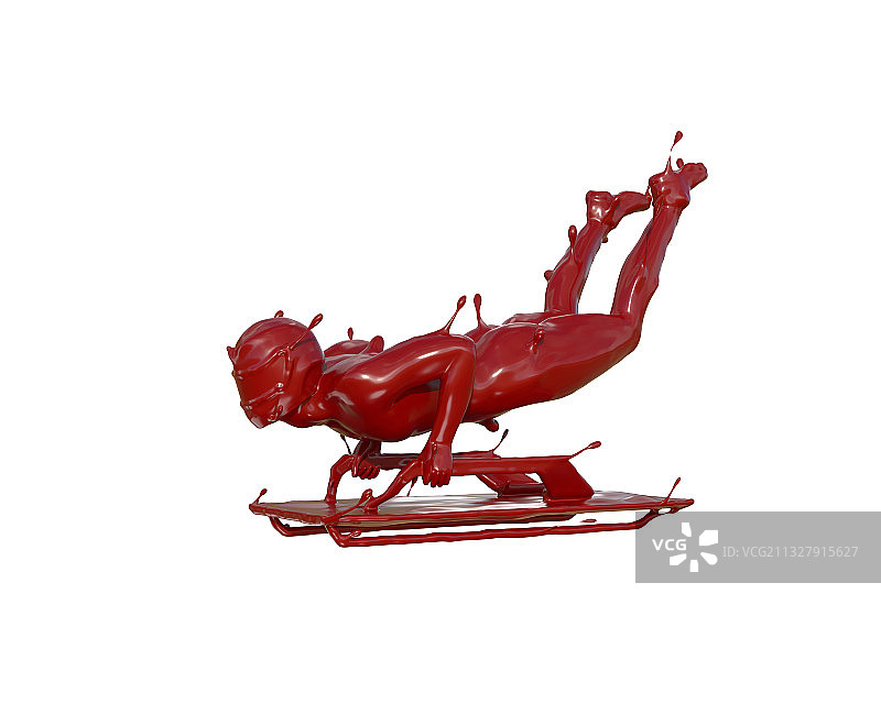 油漆材质无舵雪车图片素材