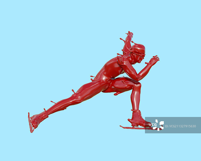 油漆材质长道速滑图片素材