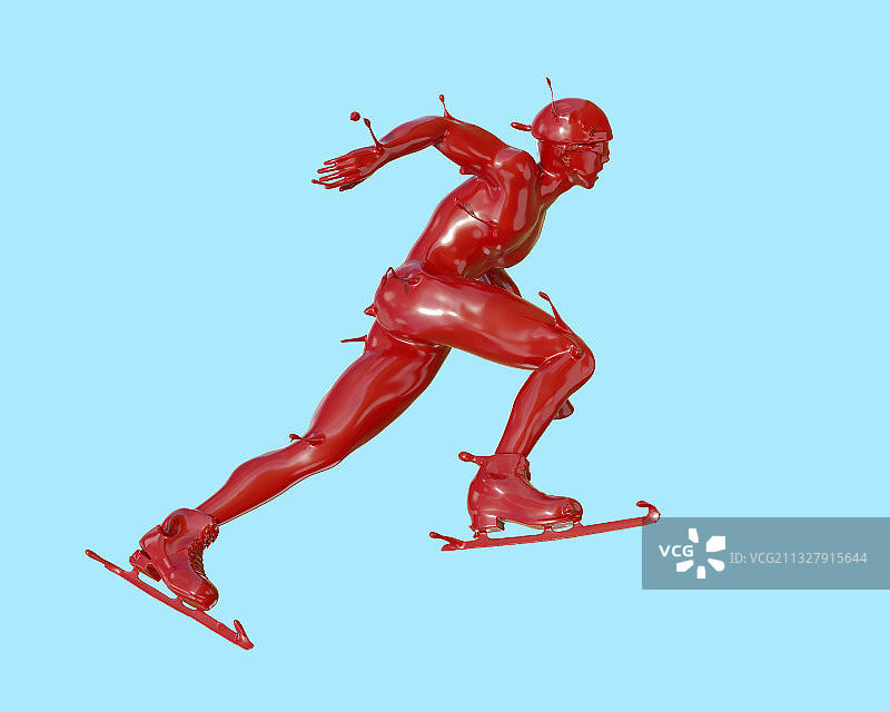 油漆材质短道速滑图片素材