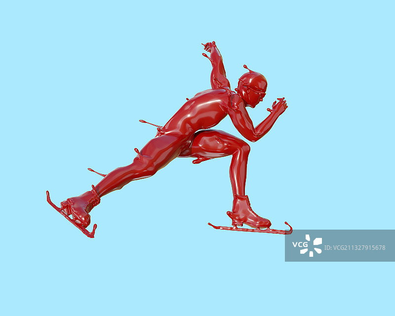 油漆材质长道速滑图片素材