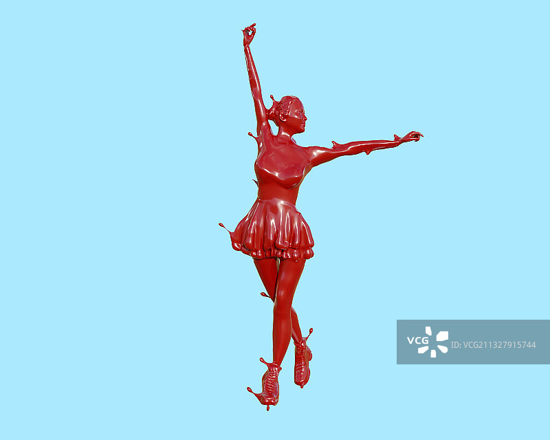 油漆材质花样滑冰图片素材