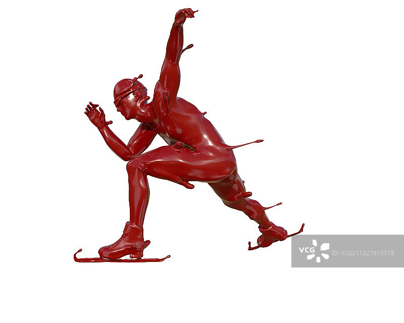 油漆材质长道速滑图片素材