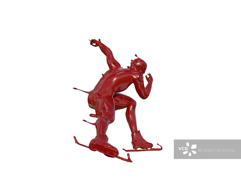 油漆材质长道速滑图片素材