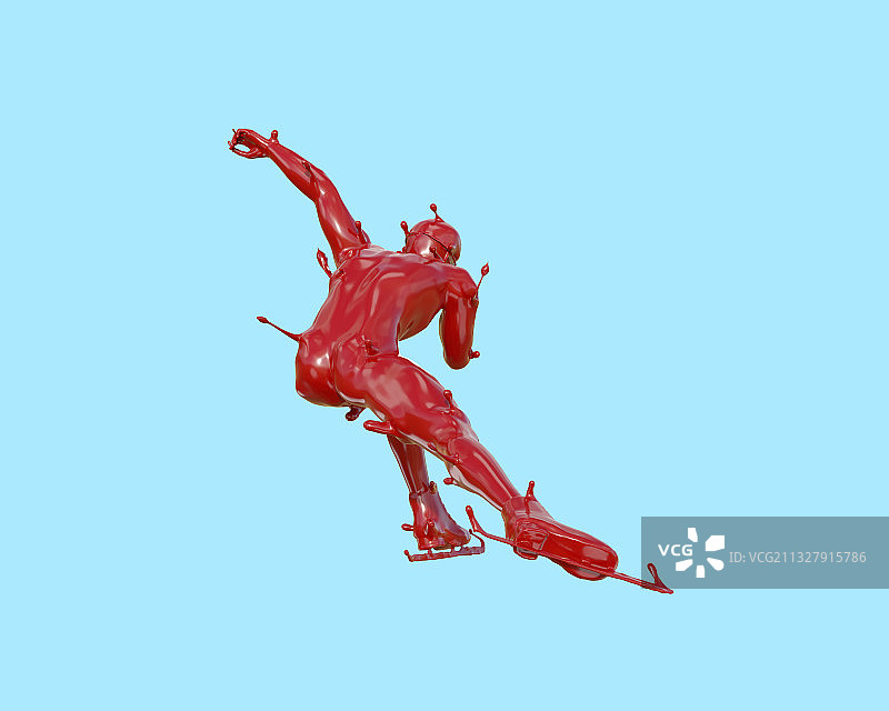 油漆材质长道速滑图片素材