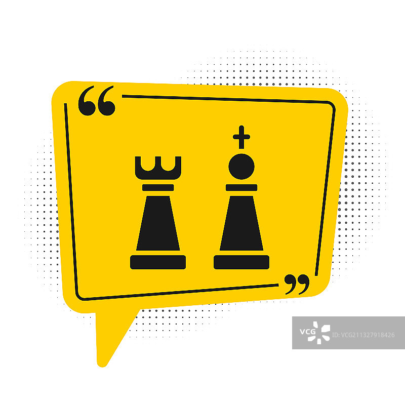 白色背景上的黑色国际象棋图标图片素材