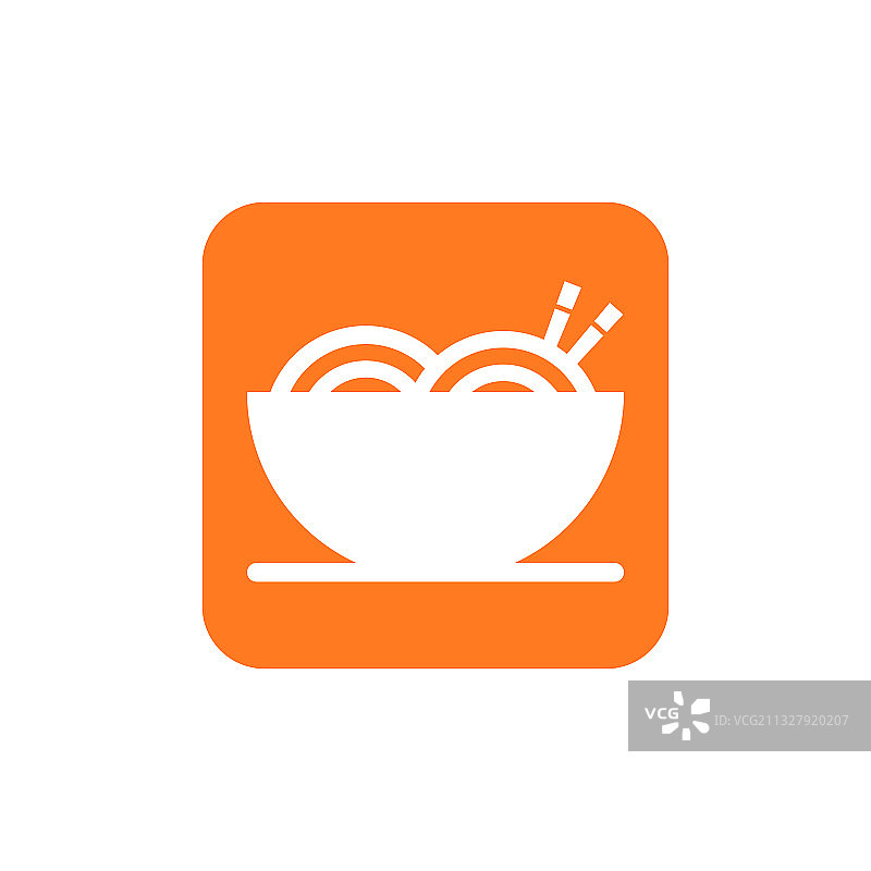 拉面碗筷标志模板图片素材