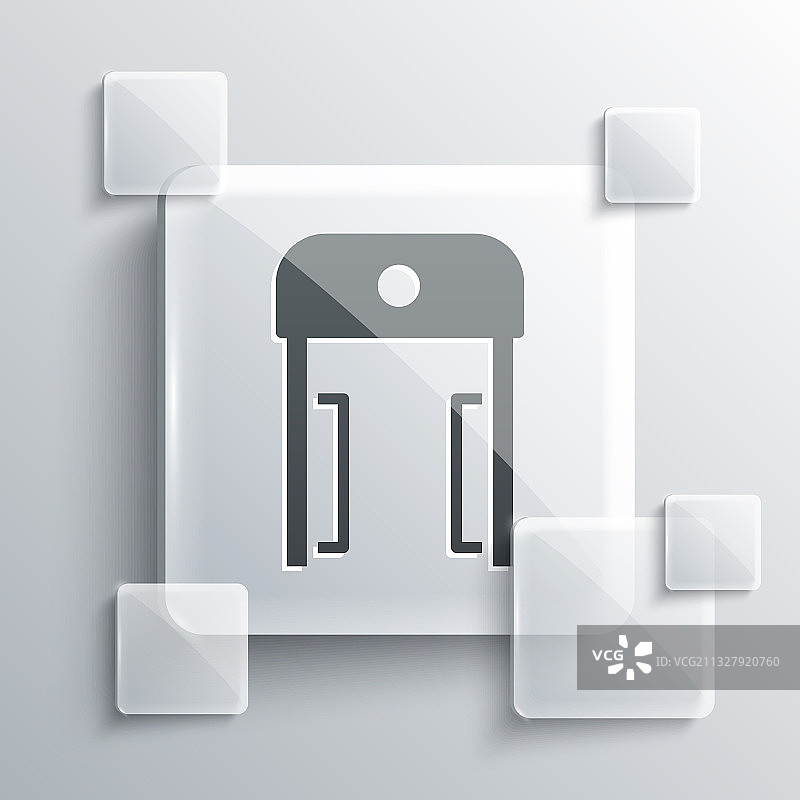 机场金属探测器灰色图标图片素材