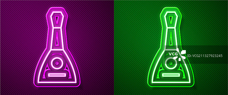 发光霓虹灯乐器巴拉莱卡琴图片素材