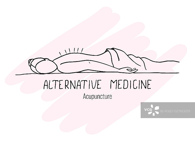 女孩接受针灸图片素材