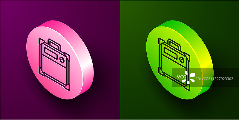 2.5D线条吉他放大器图标图片素材