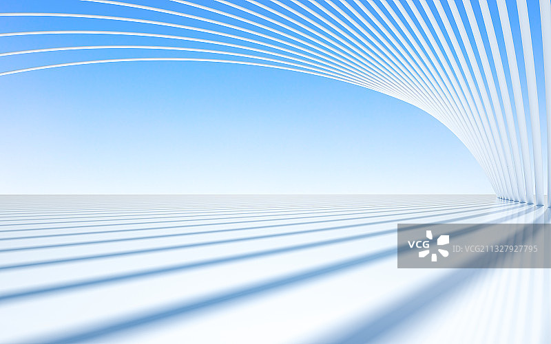 白色三维简洁平台空间图片素材