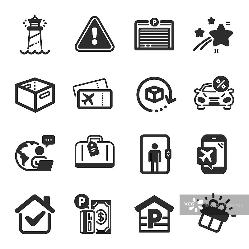 手提行李等交通图标图片素材