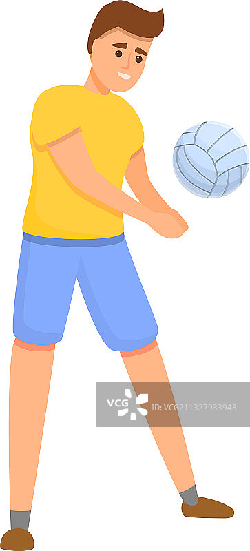 卡通风格排球场地图标图片素材