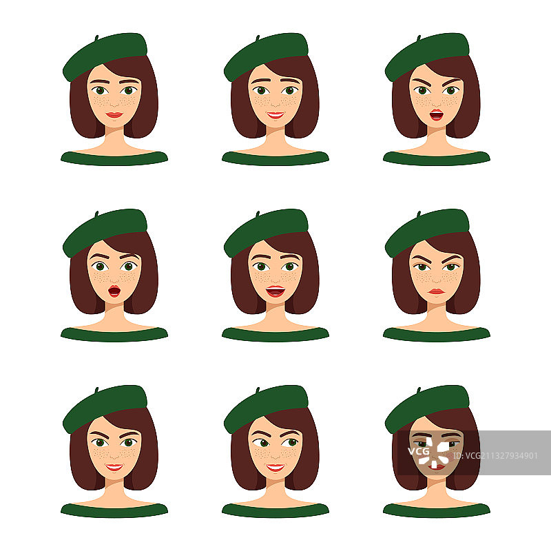 美丽的女孩情绪素材图片素材