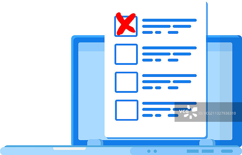 红色十字标记电子文档验证图片素材