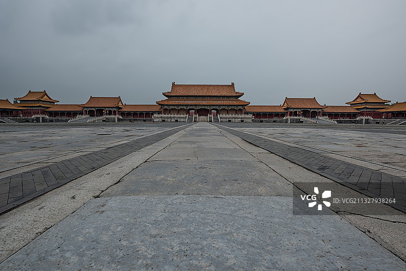 故宫太和门及贞度门和昭德门全景图片素材