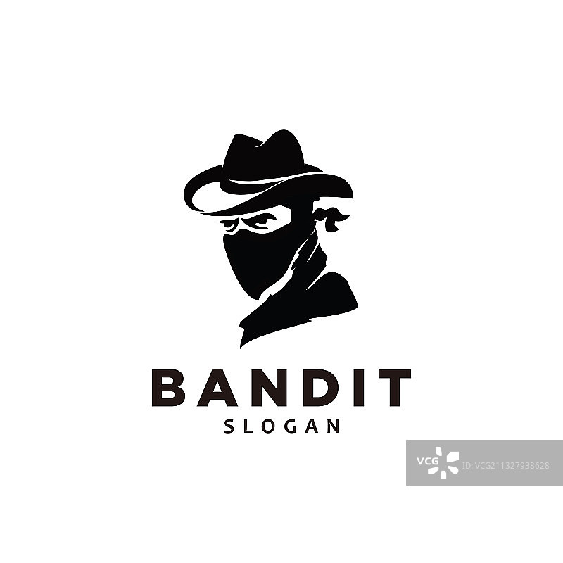 戴头巾面罩的强盗图片素材