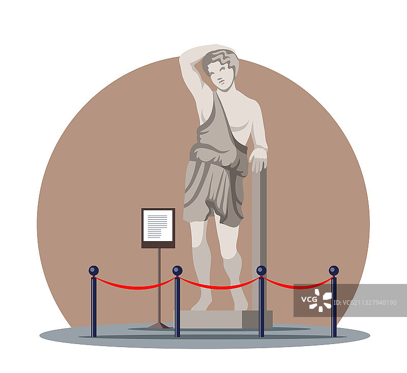 历史博物馆中的希腊雕塑古董雕像图片素材