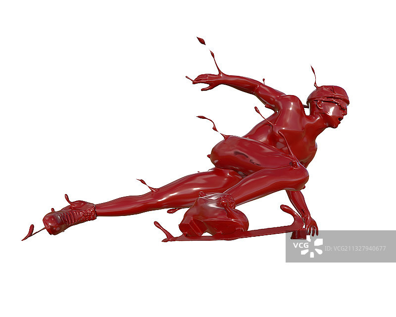 油漆材质短道速滑图片素材