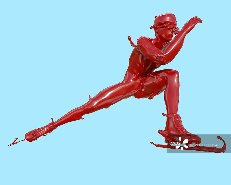 油漆材质长道速滑图片素材