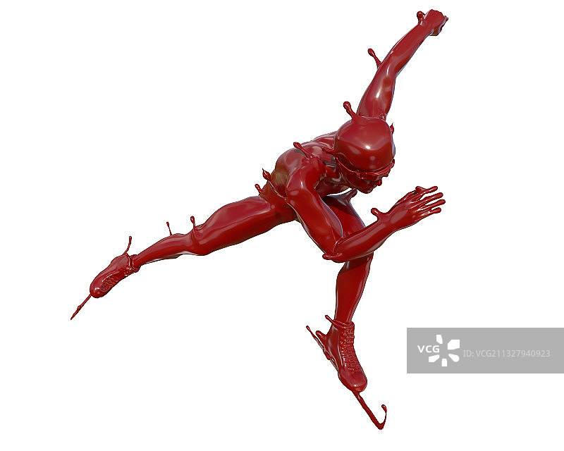 油漆材质长道速滑图片素材