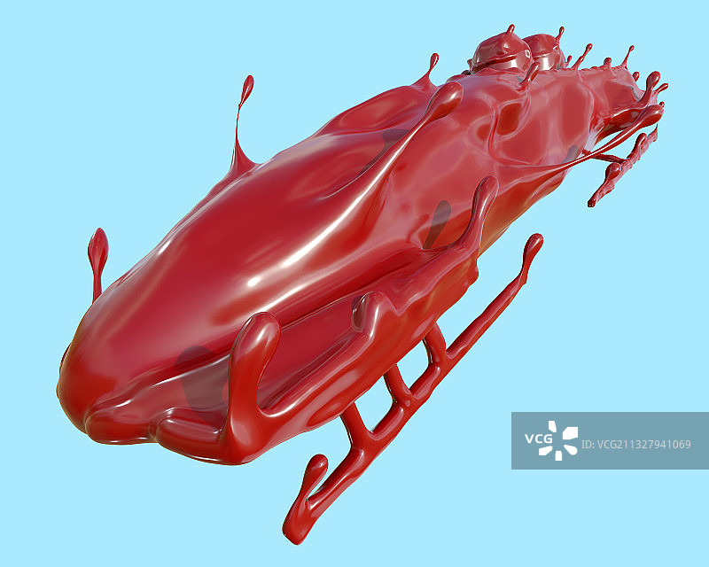 油漆材质钢架雪车图片素材