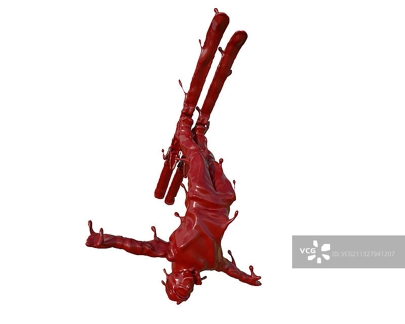 油漆材质自由式滑雪图片素材