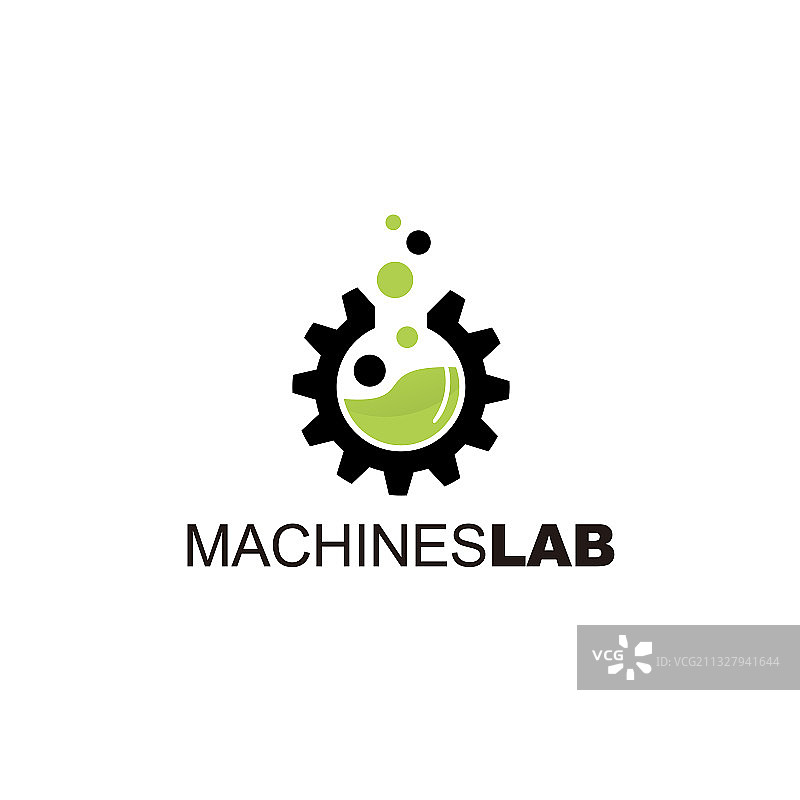 实验室机器logo模板图片素材
