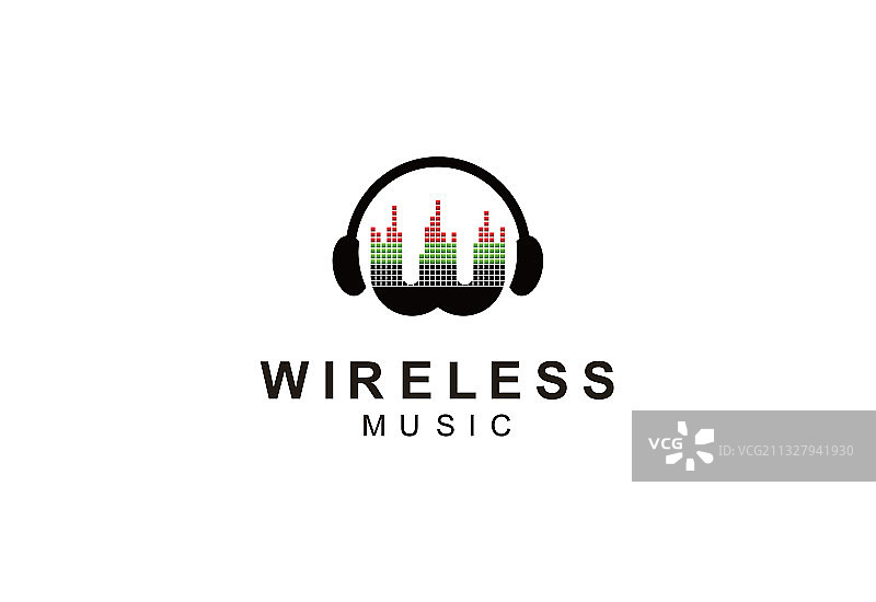 无线声音连接标志设计图片素材