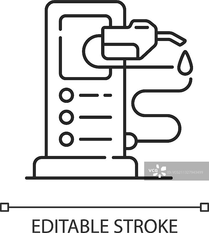 汽车加油线性图标图片素材
