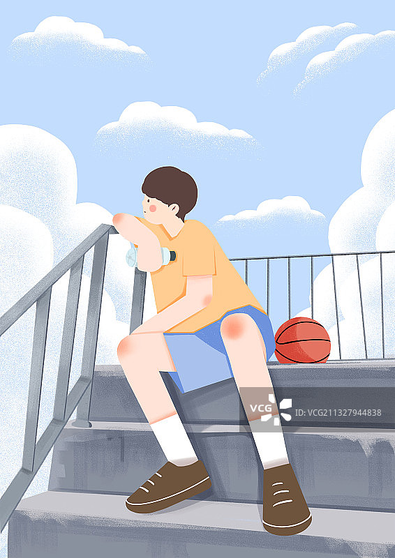 夏天里的清凉少年图片素材