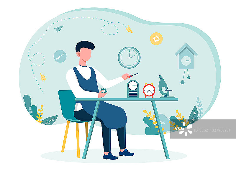 专业的男制表师图片素材